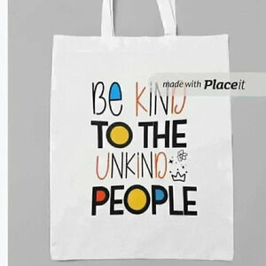 Be kind  recycled  canvas tote bag